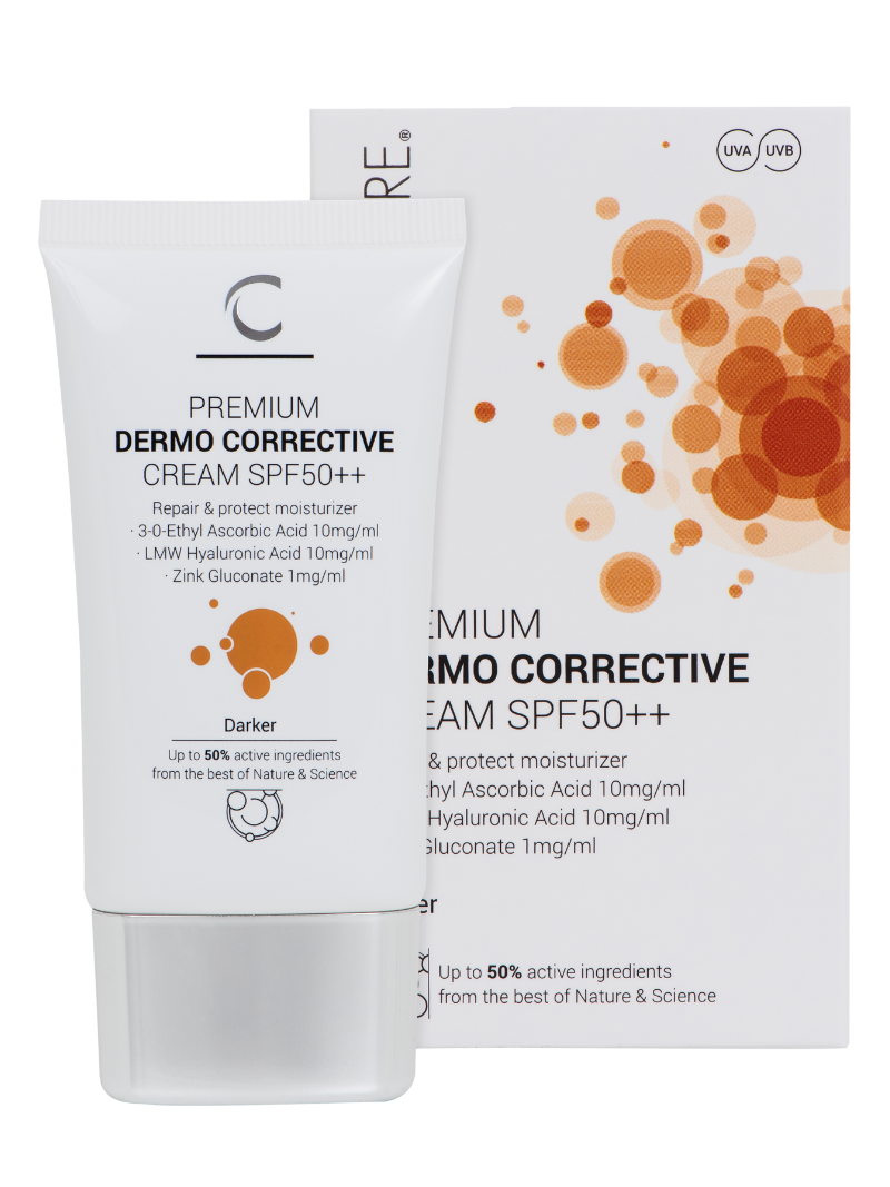 CliniCare Dermo Corrective SPF50+ Dark met verpakking