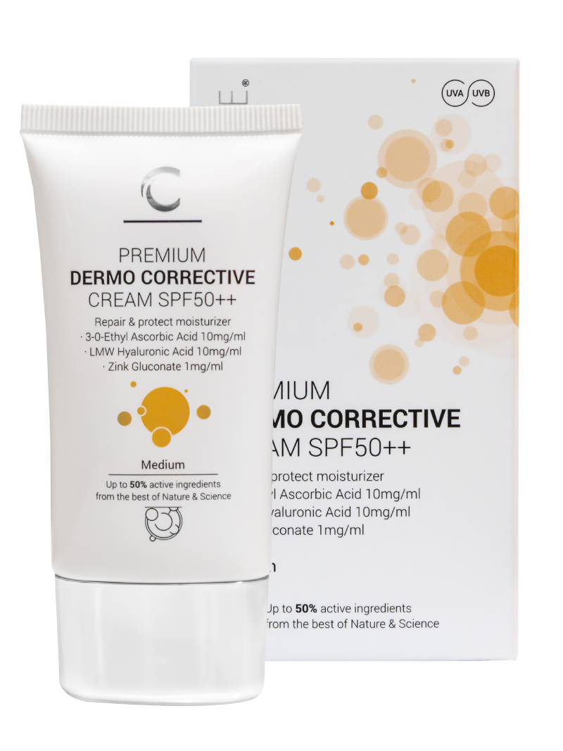 CliniCare Dermo Corrective SPF50+ Medium met verpakking