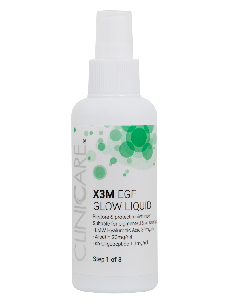 CliniCare X3M EGF Glow Liquid Moisturizer 100 ml met verpakking